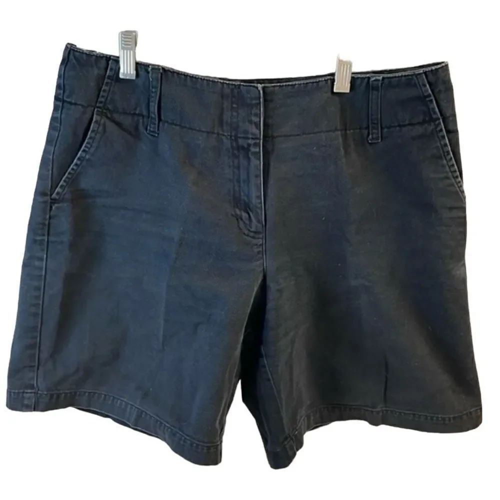 LIZ CLAIBORNE Ladies Black Cotton Wide Leg Shorts Size 10